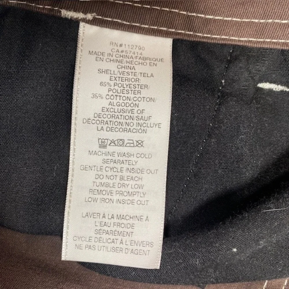 True Religion‎ Mens Brown Cargo Pants Contrast Stitch Straight Leg 32x31.5